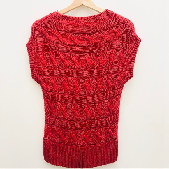 Short Sleeve Red Sweater ❤️ - Picture 2 of 6